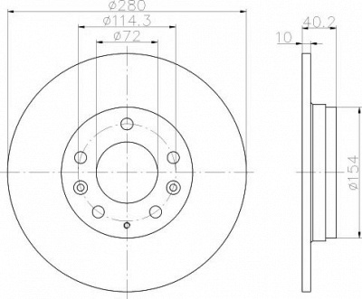 HELLA PAGID 8dd355110381 -  Тормозной диск